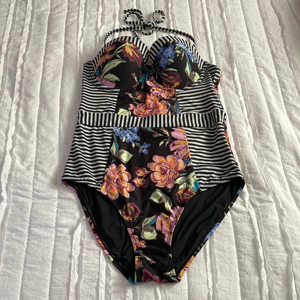 Halter one piece swimsuit
